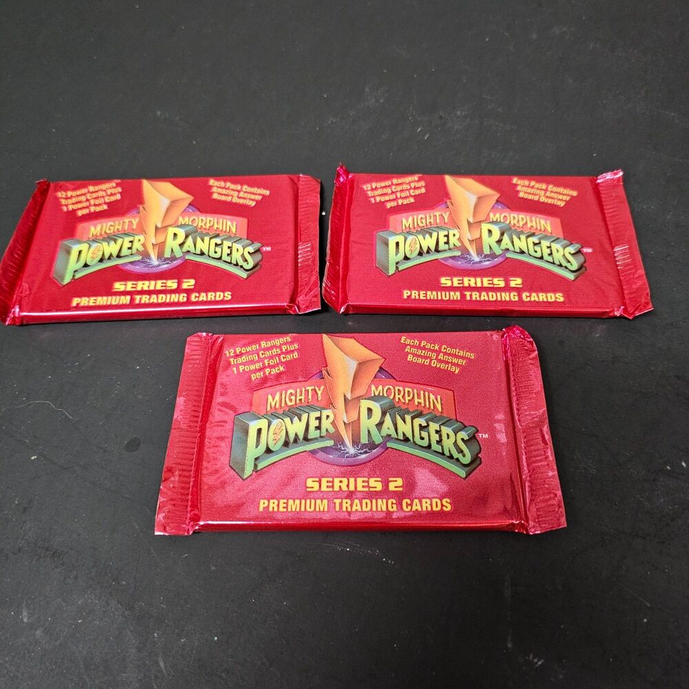 Mighty Morphin Power Rangers Series 2 Premium Trading Cards 3 Packs NIP 1994